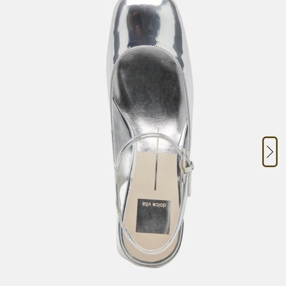 Dolce Vita Silver Maggi Heels Mary Janes size 9 - Picture 6 of 10